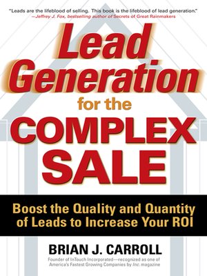 cover image of Lead Generation for the Complex Sale